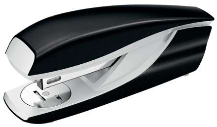 Petrus 635 WOW Cucitrice Metallica + Scatola 200 Punti Metallici - fino a 30 Fogli - Estrattore Integrato - Cucitura Chiusa, Aperta e Ribattuta - Colore Nero Metallizzato