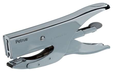 Petrus 222 Cucitrice a Tenaglia - Fino a 40 Fogli - Cucitura Chiusa e Aperta - Design Ergonomico - Colore Cromato