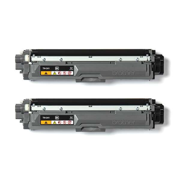 Brother TN241 Nero Confezione 2 Cartucce Toner Originali - TN241BKTWIN