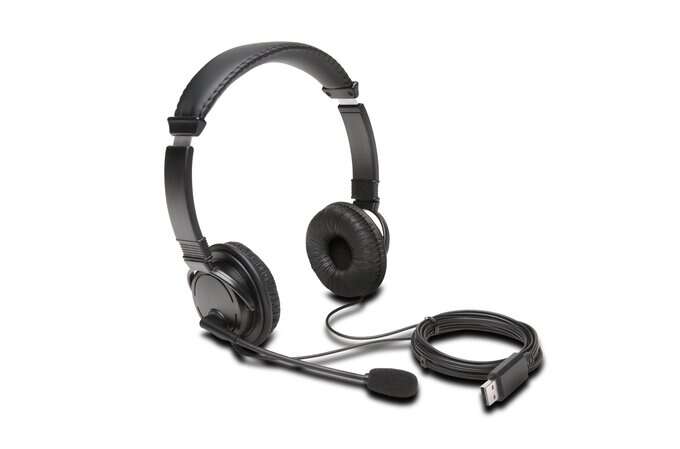 Cuffie HiFi USB Kensington con Microfono - Suono Stereo - Grande Comodità - Soppressione Rumore - Cavo USB 1,82m