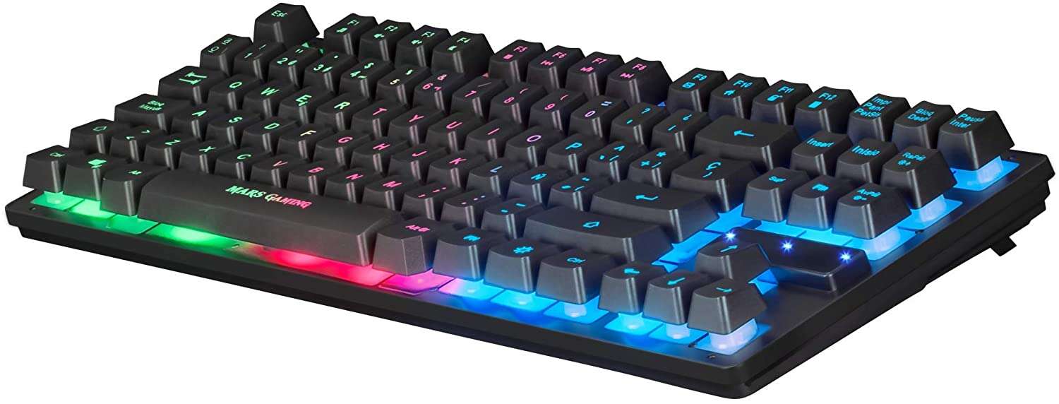 Mars Gaming Pack Tastiera Formato TKL + Mouse 3200dpi 6 Pulsanti - Connettività USB - Illuminazione RGB - Antighosting