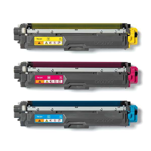 Brother TN241 Pack 3 Cartucce Toner Originali - Ciano, Magenta, Giallo - TN241CMY