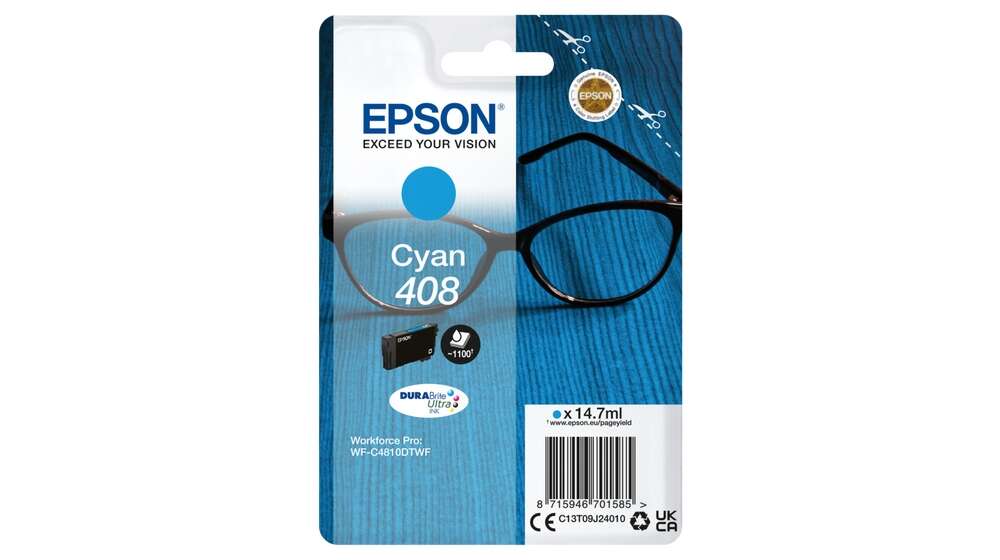 Epson 408 Ciano Cartuccia d'Inchiostro Originale - C13T09J24010