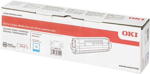 OKI C834/C844 Cartuccia Toner Ciano Originale - 46861307