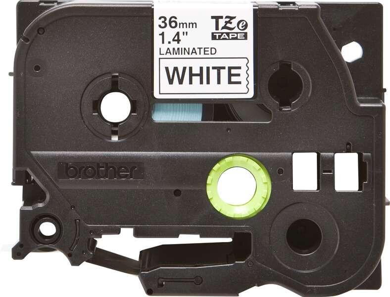 Brother TZe261 Nastro Laminato Originale per Etichette - Testo nero su fondo bianco - Larghezza 36mm x 8 metri