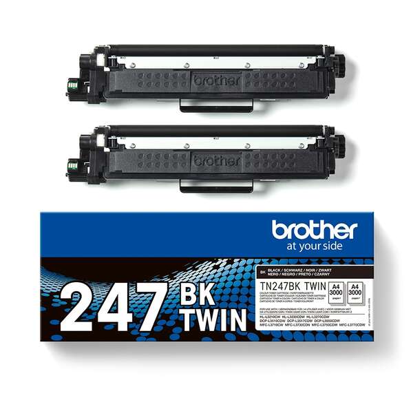Brother TN247 Nero Confezione 2 Cartucce Toner Originali - TN247BKTWIN
