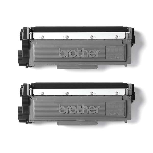 Brother TN2320 Nero Confezione 2 Cartucce Toner Originali - TN2320TWIN