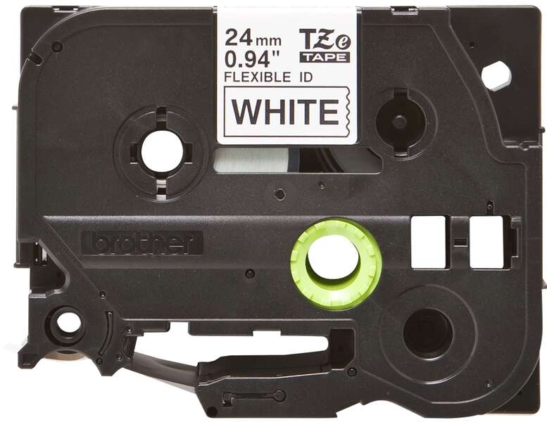 Brother TZeFX251 Nastro Laminato Flessibile Originale per Etichette - Testo nero su fondo bianco - Larghezza 24mm x 8 metri