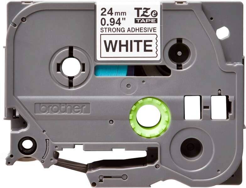 Brother TZeS251 Nastro Laminato Super Adesivo Originale per Etichette - Testo nero su fondo bianco - Larghezza 24mm x 8 metri