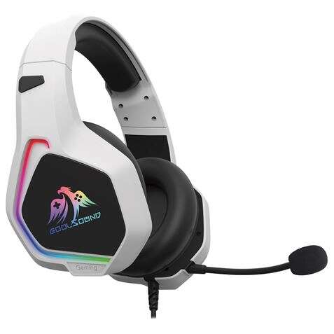 Coolsound G6 Cuffie Gaming con Microfono - USB per Illuminazione LED - Archetto Regolabile - Padiglioni Imbottiti - Comandi su Cavo - Cavo 2m