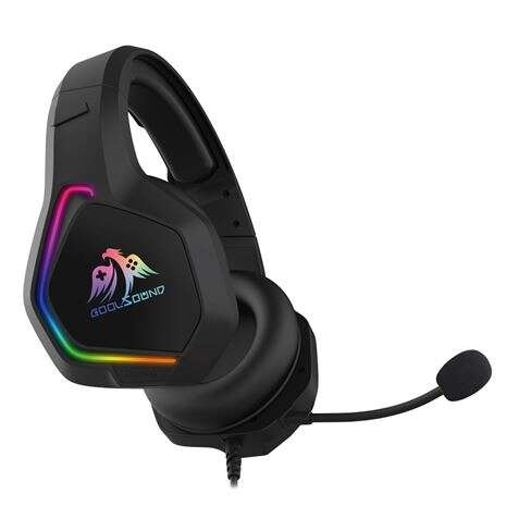 Auricolari da Gaming Coolsound G6 con Microfono e Illuminazione LED - Confort Ottimale per Lunghe Sessioni di Gioco - Plug & Play - Jack 3,5mm e USB - Cavo Lungo 2m