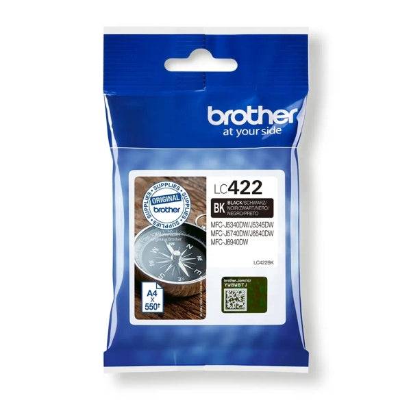 Brother LC422 Nero Cartuccia d'Inchiostro Originale - LC422BK