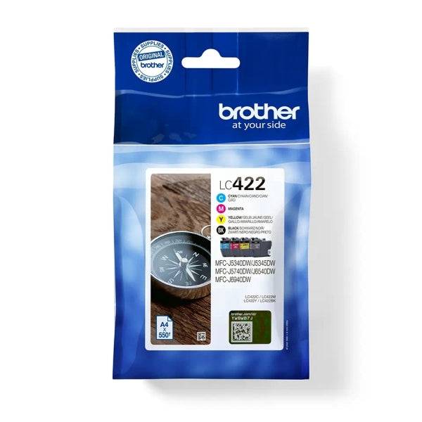 Brother LC422 Confezione 4 Cartucce d'Inchiostro Originali - LC422VAL