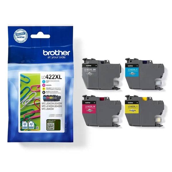 Brother LC422XL Pack 4 Cartucce d'Inchiostro Originali - LC422XLVAL