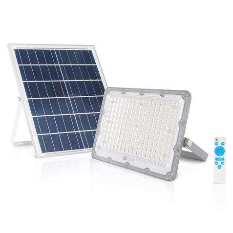 Elbat Faro Solare Led 100W - 2700LM - Luce Fredda 6500K - Autonomia fino a 2 Giorni - Telecomando - IP67