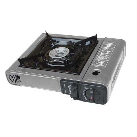 Muvip Cucina a Gas Portatile 1 Fuoco - Accensione Automatica - Bruciatore in Alluminio - Valvola Doppio Sigillo - Valigetta di Trasporto