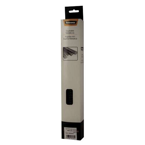 Fellowes Confezione di 100 Spirali Metalliche 14mm - Fino a 100 Pagine - Colore Nero
