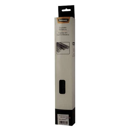 Fellowes Confezione di 100 Spirali Metalliche 14mm - Fino a 100 Pagine - Colore Nero