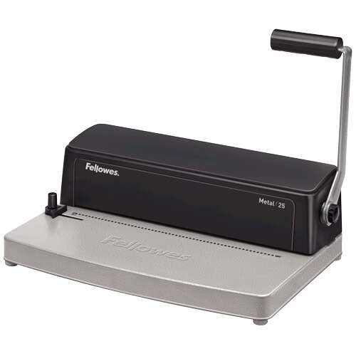 Fellowes Metal 25 Encuadernadora Manuale A4 a Spirale Metallica - Perfora fino a 10 Fogli - Rilegatura fino a 450 Fogli