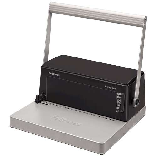 Fellowes Metal 100 Rilegamatrice Manuale A4 a Spirale Metallica - Perfora fino a 20 Fogli - Rilega fino a 450 Fogli
