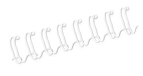Fellowes Wire Confezione di 100 Spirali Doppie Metalliche 10mm - Fino a 80 Pagine
