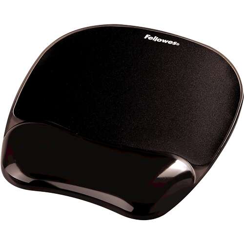 Fellowes Crystal Tappetino con Poggiapolsi in Gel - Resistente alle Macchie - 20x23cm