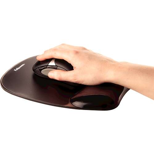 Fellowes Crystal Tappetino con Poggiapolsi in Gel - Resistente alle Macchie - 20x23cm