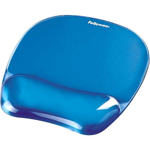 Fellowes Crystal Tappetino con Poggiapolsi in Gel - Resistente alle Macchie - 20x23cm