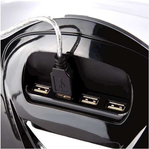 Fellowes Supporto per Portatile con 4 Porte USB - Scomparto per Accessori - 3 Regolazioni di Altezza - Peso Max 6kg