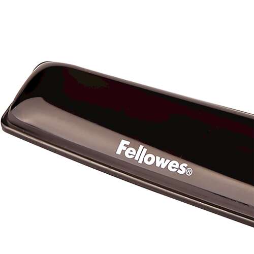 Fellowes Crystal Poggiapolsi in Gel per Tastiera - Resistente alle Macchie - Base Antiscivolo - Colore Nero