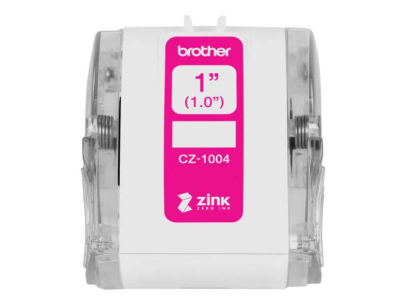 Brother CZ1004 Rotolo di Etichette Originali a Misura Personalizzata - Larghezza 25mm x 5 metri - Zero Ink