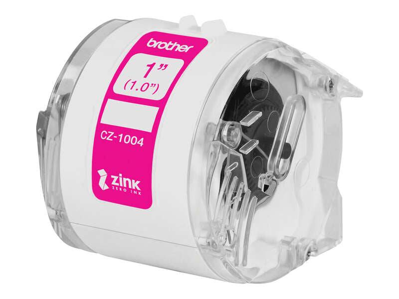 Brother CZ1004 Rotolo di Etichette Originali a Misura Personalizzata - Larghezza 25mm x 5 metri - Zero Ink