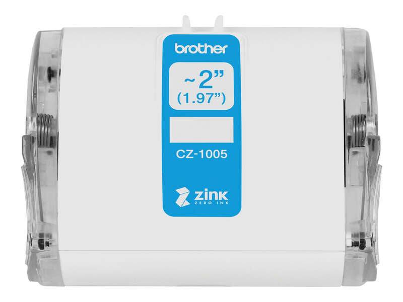 Brother CZ1005 Rotolo di Etichette Originali a Misura Personalizzata - Larghezza 50mm x 5 metri - Zero Ink
