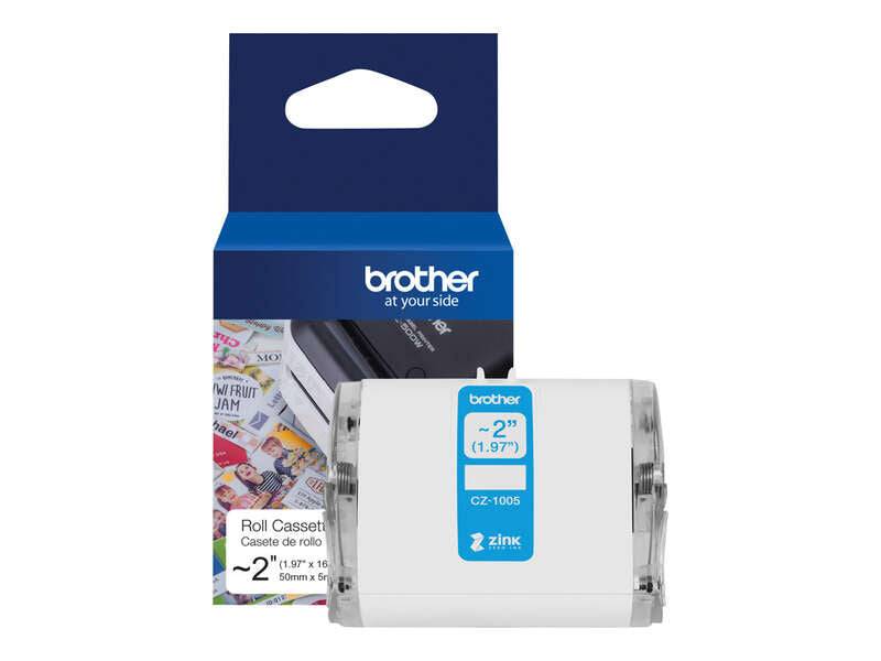 Brother CZ1005 Rotolo di Etichette Originali a Misura Personalizzata - Larghezza 50mm x 5 metri - Zero Ink