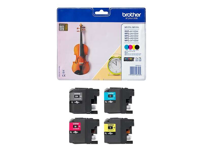 Brother LC127XL/LC125XL Confezione 4 Cartucce d'Inchiostro Originali - LC127XLVALBP