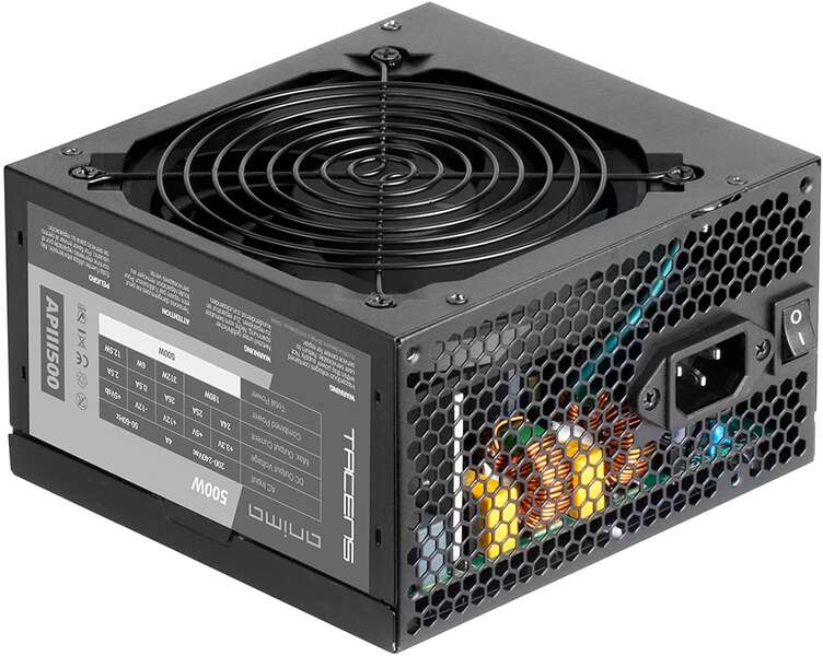 Tacens Anima APIII500 Alimentatore 500W ATX - Efficienza Bronze 85% - Ventola 120mm