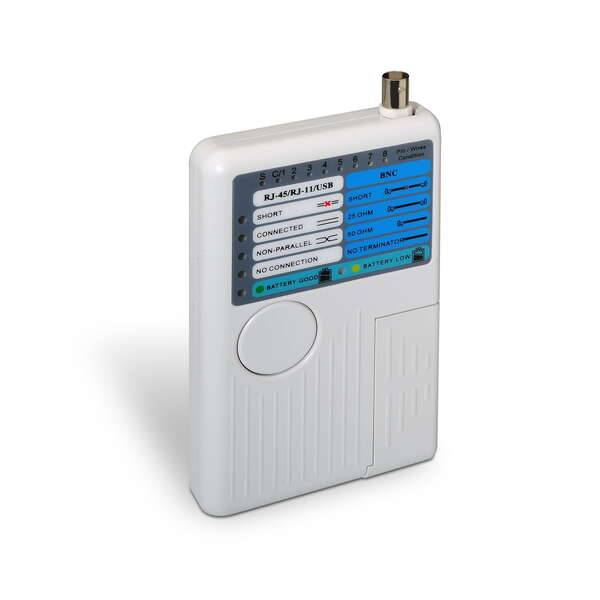 Aisens Tester per Cavo RJ11/RJ12/RJ45 - USB - Coassiale - Colore Grigio