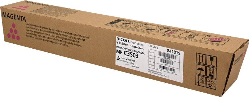 Ricoh Aficio MP-C3003/MP-C3004/MP-C3503/MP-C3504/MP-C4504/MP-C5504/MP-C6004 Magenta Cartuccia Toner Originale - 841819/841815