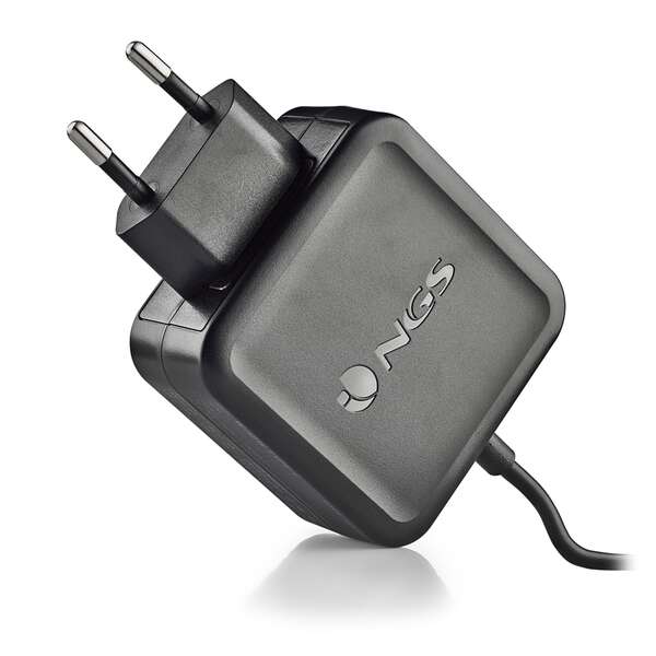 NGS Caricabatterie Universale da Parete per Portatile USB-C 45W - Ricarica Rapida - Cavo da 1,50m