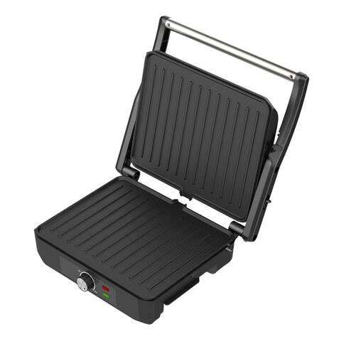 Muvip Tostapanini Grill 2200W - Apertura fino a 180° - Temperatura Regolabile - Piastra Superiore Basculante - Maniglia Fredda al Tatto
