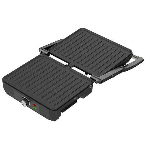 Muvip Tostapanini Grill 2200W - Apertura fino a 180° - Temperatura Regolabile - Piastra Superiore Basculante - Maniglia Fredda al Tatto