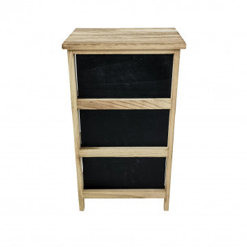 Mobiletto in legno con 3 cassetti, dimensioni 34x25x60,5 cm