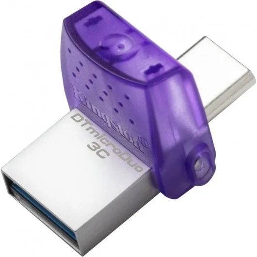 Kingston DataTraveler microDuo 3C Memoria USB-A + USB-C 64GB 3.2 Gen 1 - Velocità di Lettura 200 MB/s - Tappo Protettore (Pendrive)