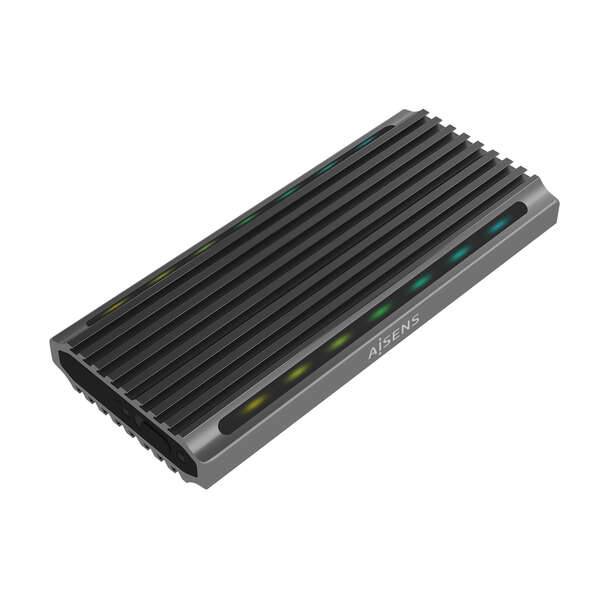 Aisens Scatola Esterna M.2 (NGFF) per SSD M.2 SATA/NVME a USB3.1 GEN2 - Colore Grigio