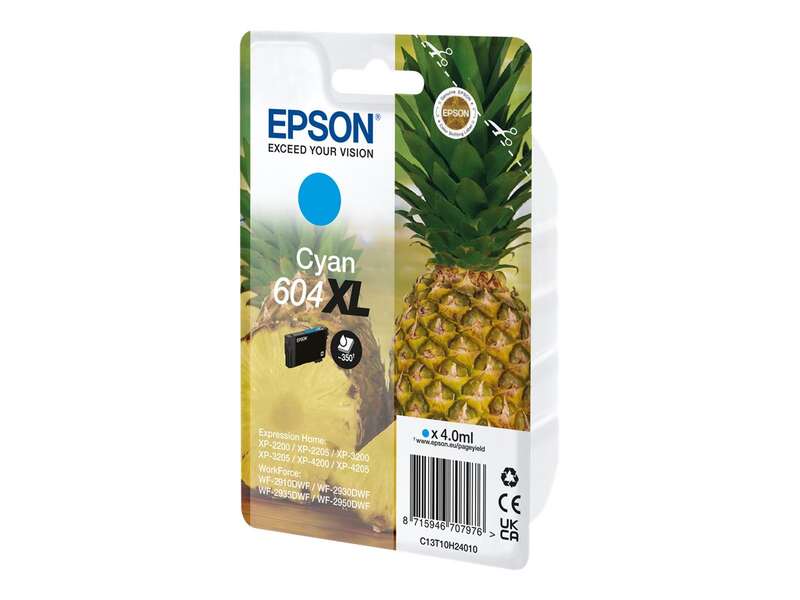 Epson 604XL Cyan Cartuccia d'Inchiostro Originale - C13T10H24010