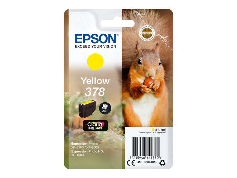 Cartuccia Inchiostro Originale Epson 378 Giallo - C13T37844010