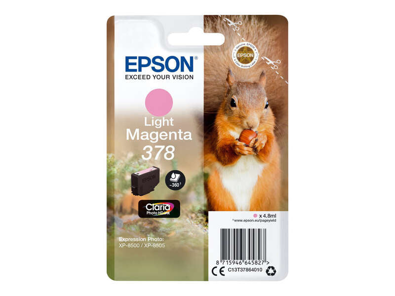 Cartuccia Inchiostro Originale Epson 378 Magenta Chiaro - C13T37864010