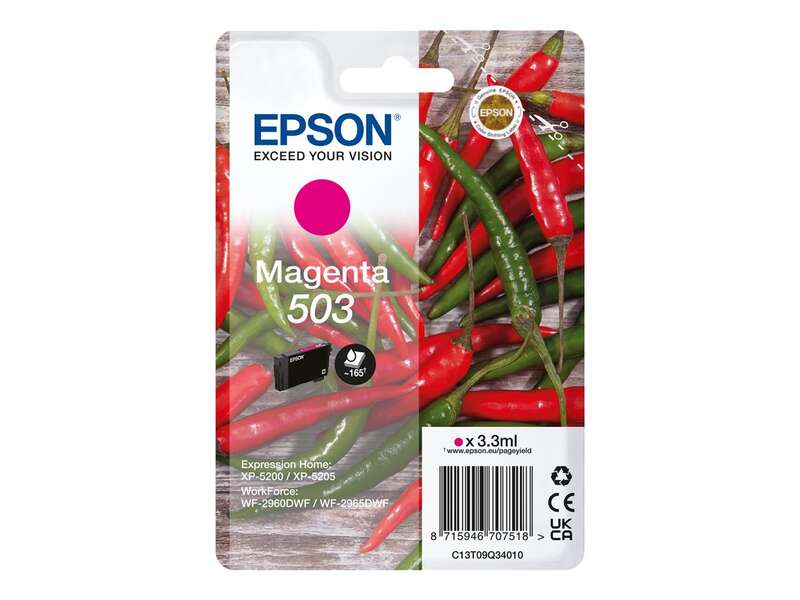 Epson 503 Magenta Cartuccia di Inchiostro Originale - C13T09Q34010