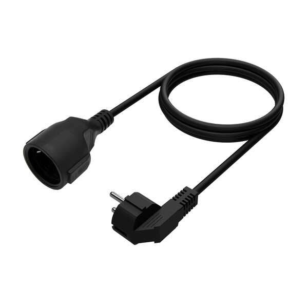 Aisens Prolunga Alimentazione Schuko - CEE7/M-CEE7/H - 10M - Colore Nero