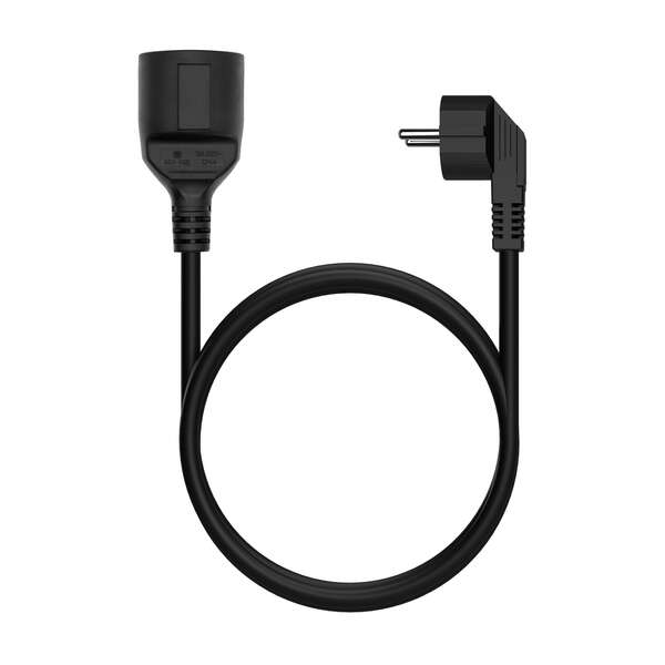 Aisens Prolunga Alimentazione Schuko - CEE7/M-CEE7/H - 10M - Colore Nero